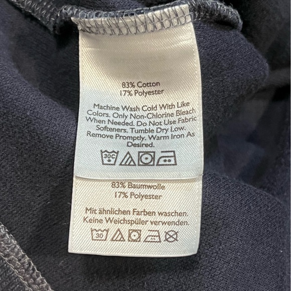 Eddie Bauer Navy Blue Heather Quarter Zip Pullover Sweatshirt Jacket Sz M - Picture 4 of 6